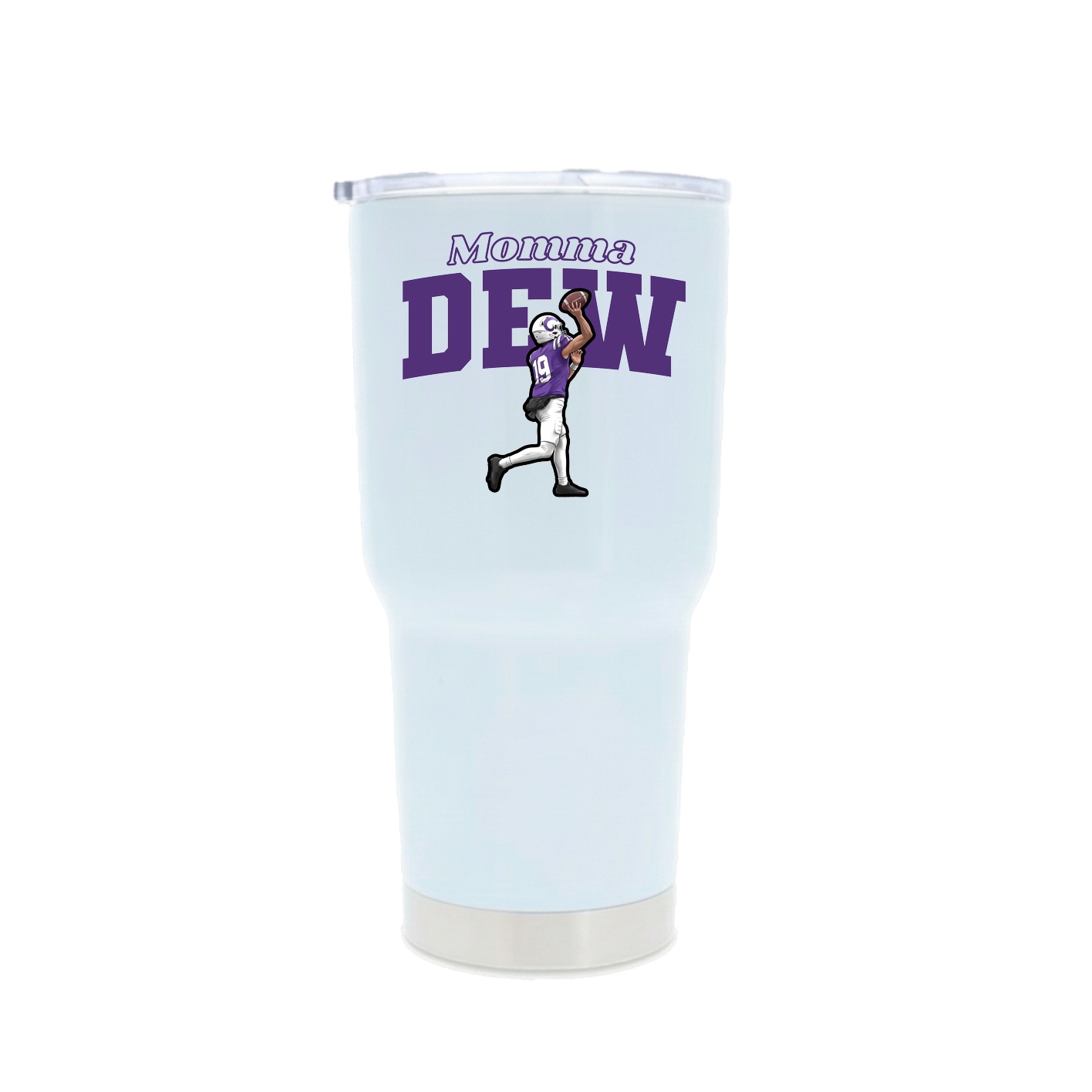 30oz Stainless Steel Tumbler — Mothers Day Block in White