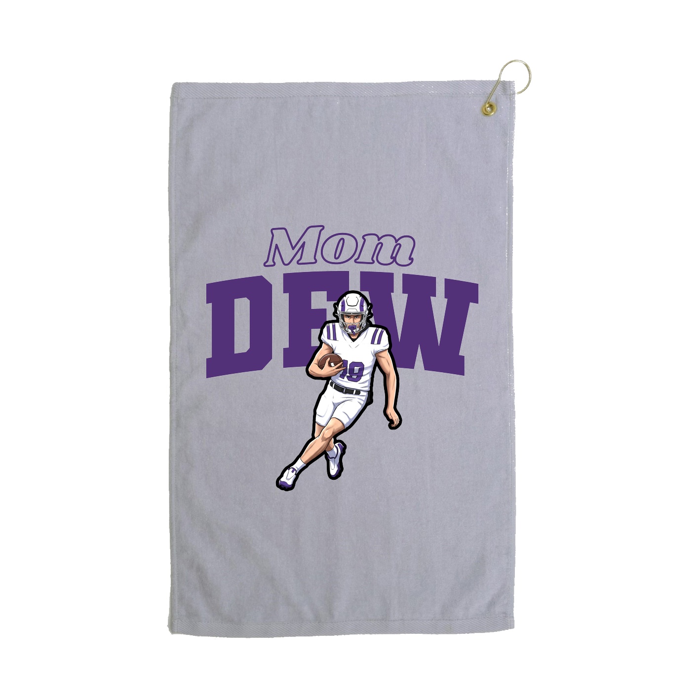 Golf Towel — Mothers Day Block in Grey