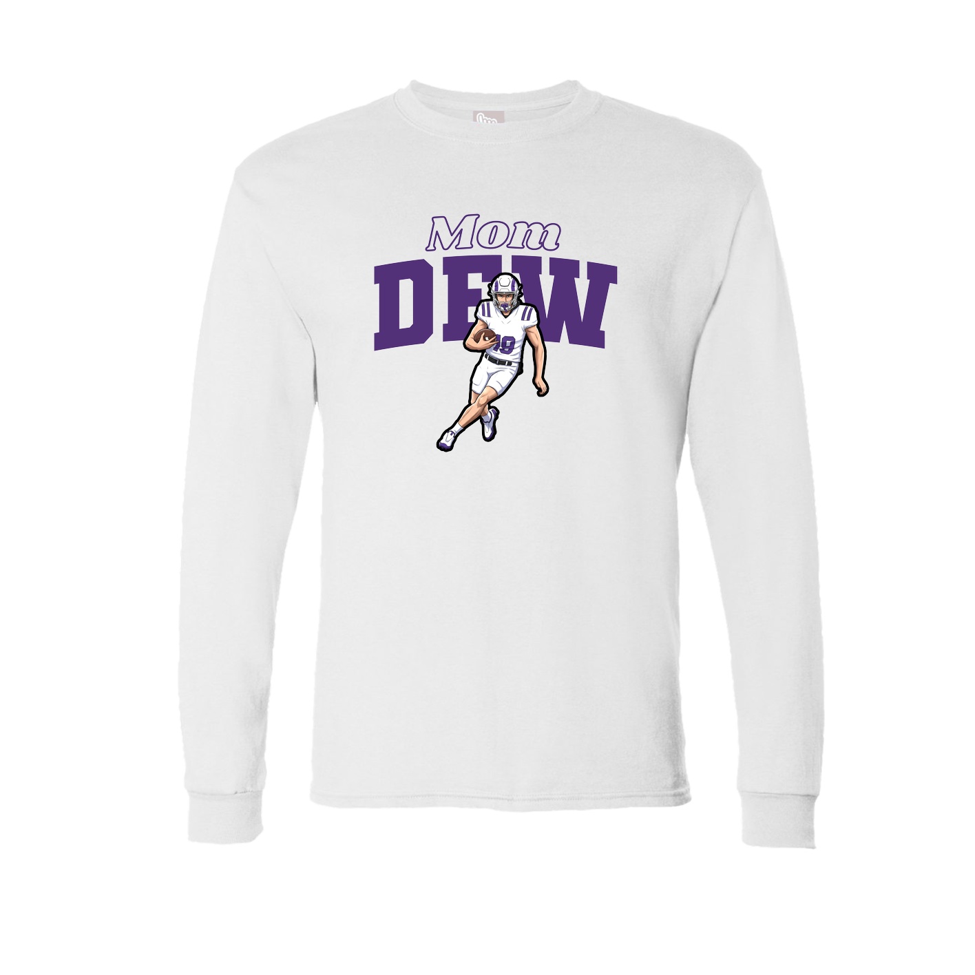 Long Sleeve Tee — Mothers Day Block in White