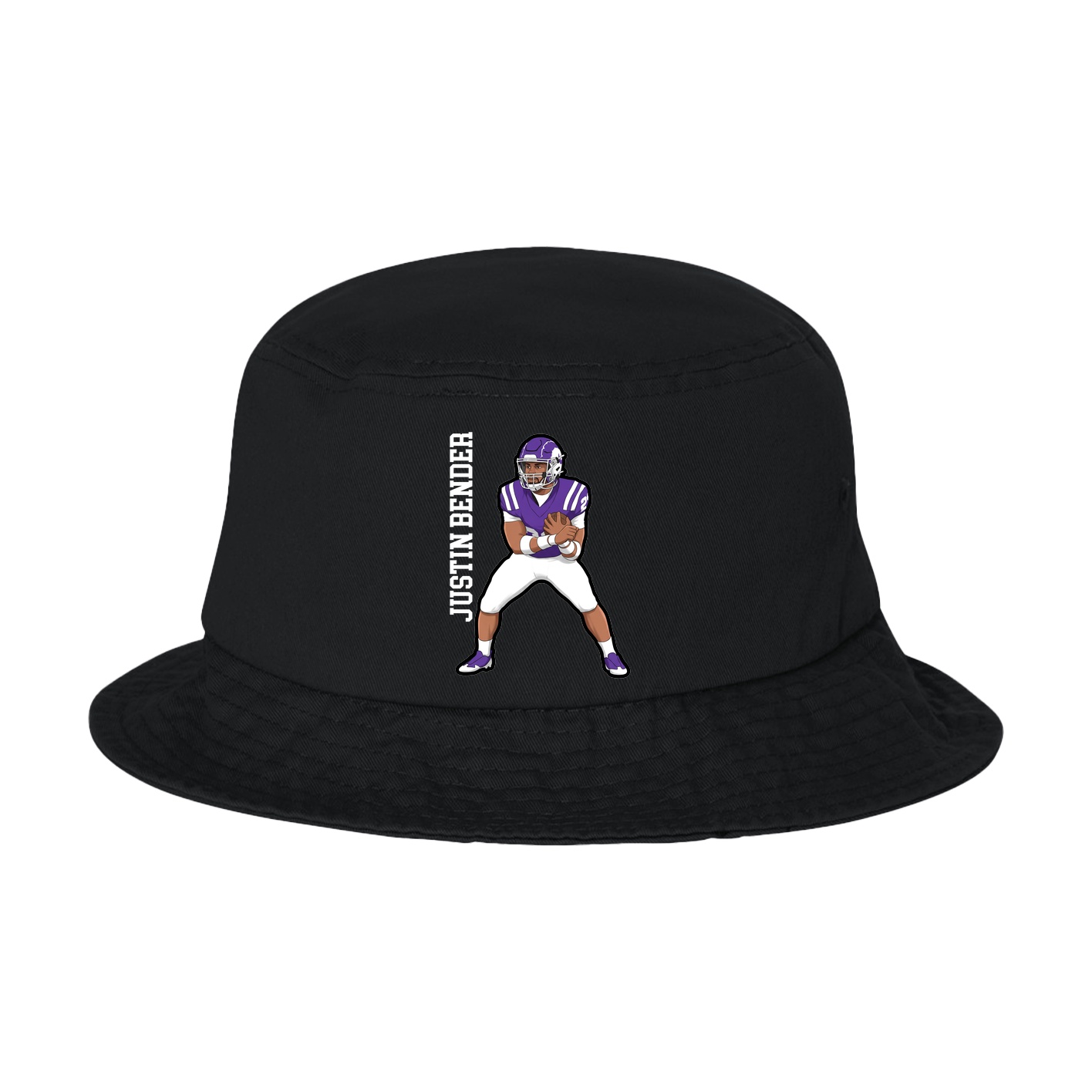 Bucket Cap — Name Vertical in Black