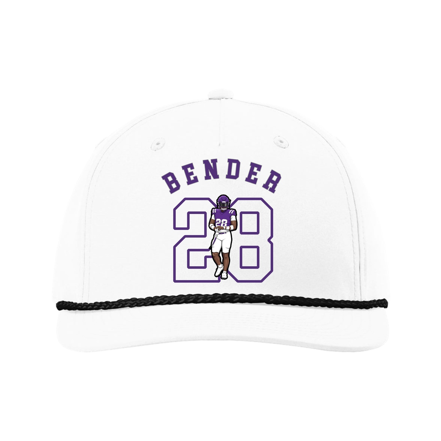 Five-Panel Classic Rope Cap — Shirsey Arch in White