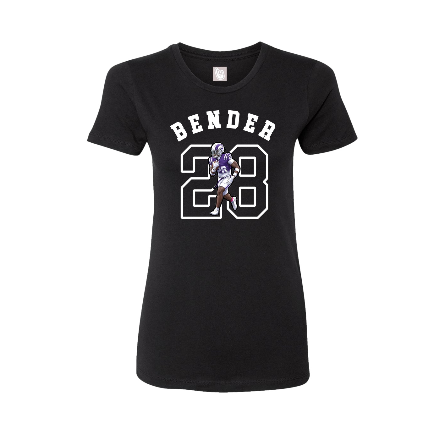 Fitted Women's Tee — Shirsey Arch in Black