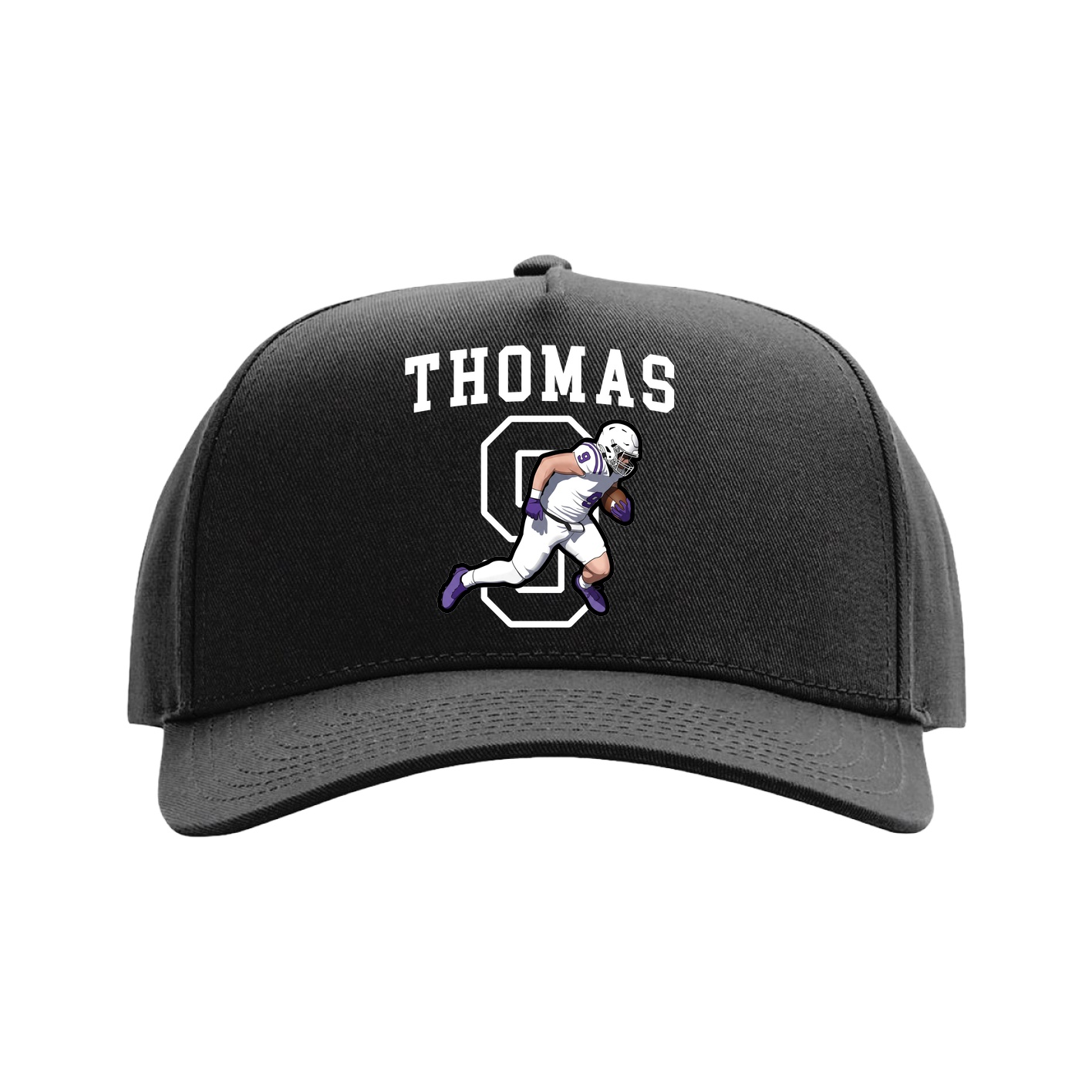 Full Fabric Five-Panel Champ Cap — Shirsey in Black