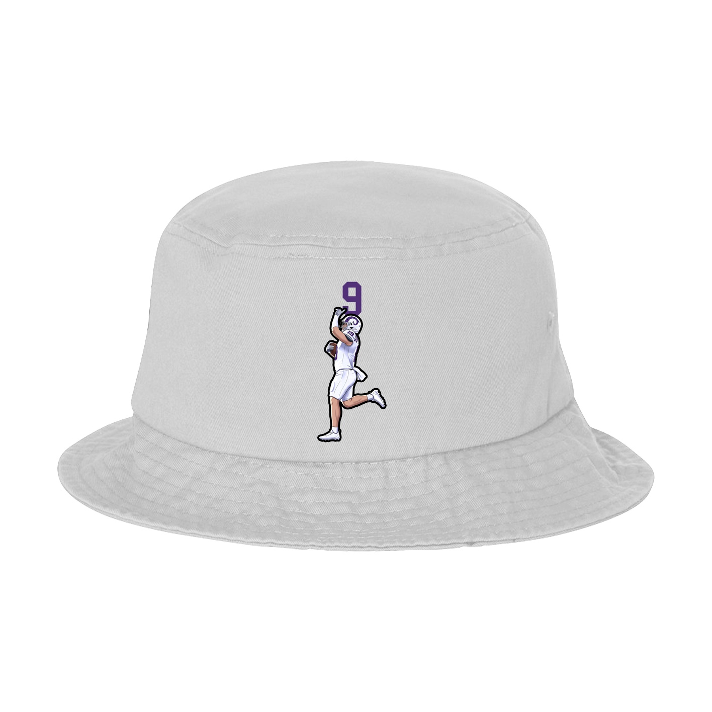 Bucket Cap — Number Top in White