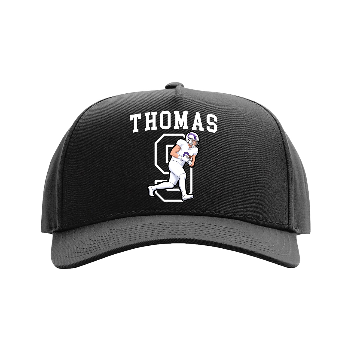 Full Fabric Five-Panel Champ Cap — Shirsey in Black
