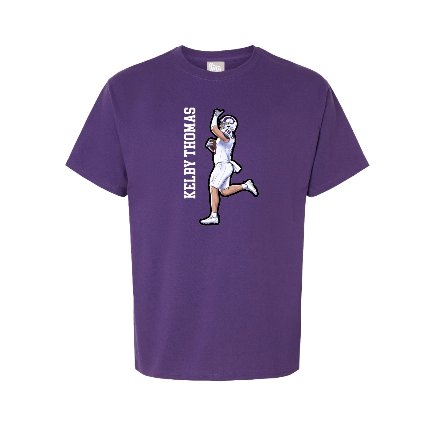 Tee — Name Vertical in Purple
