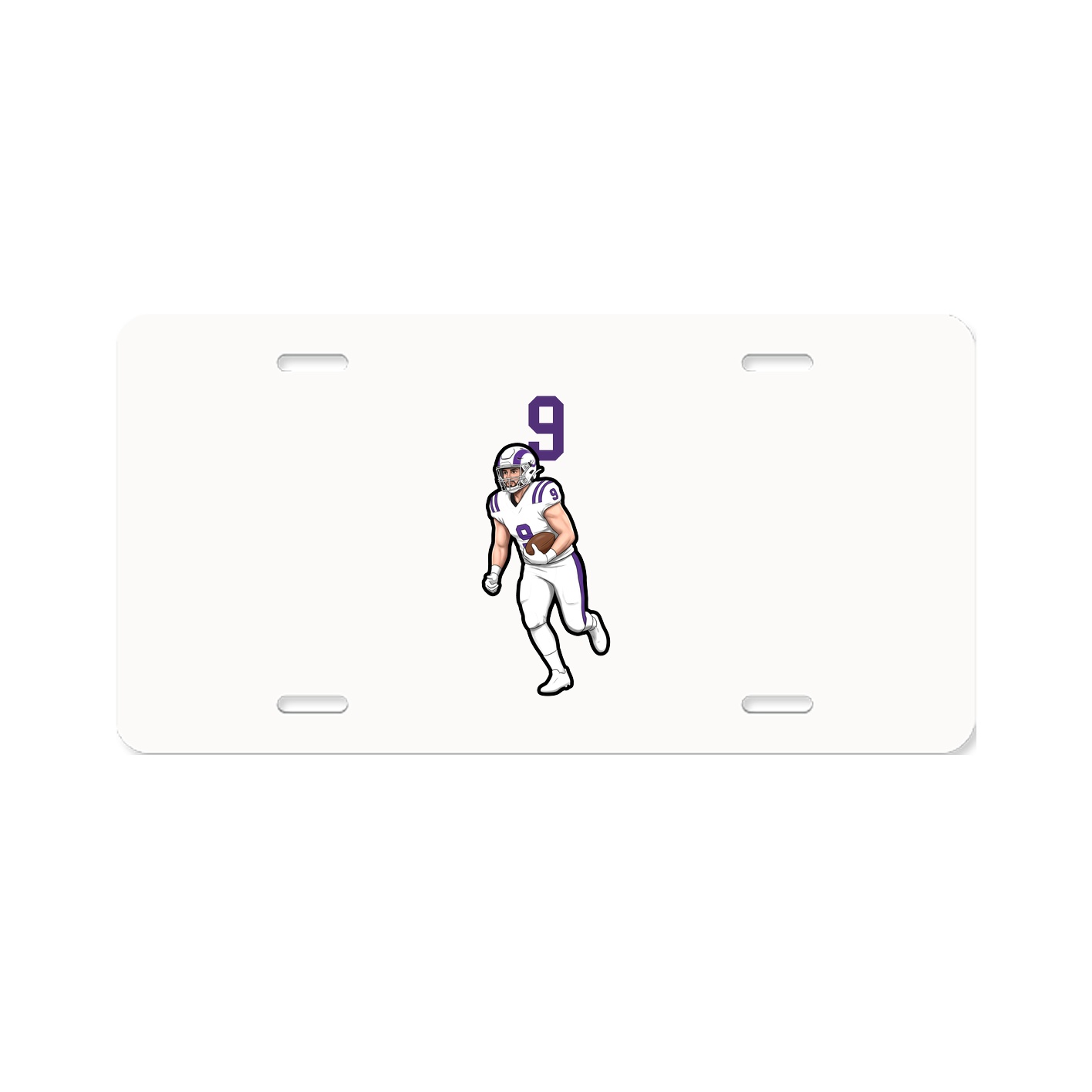 License Plate — Number Top in Classic