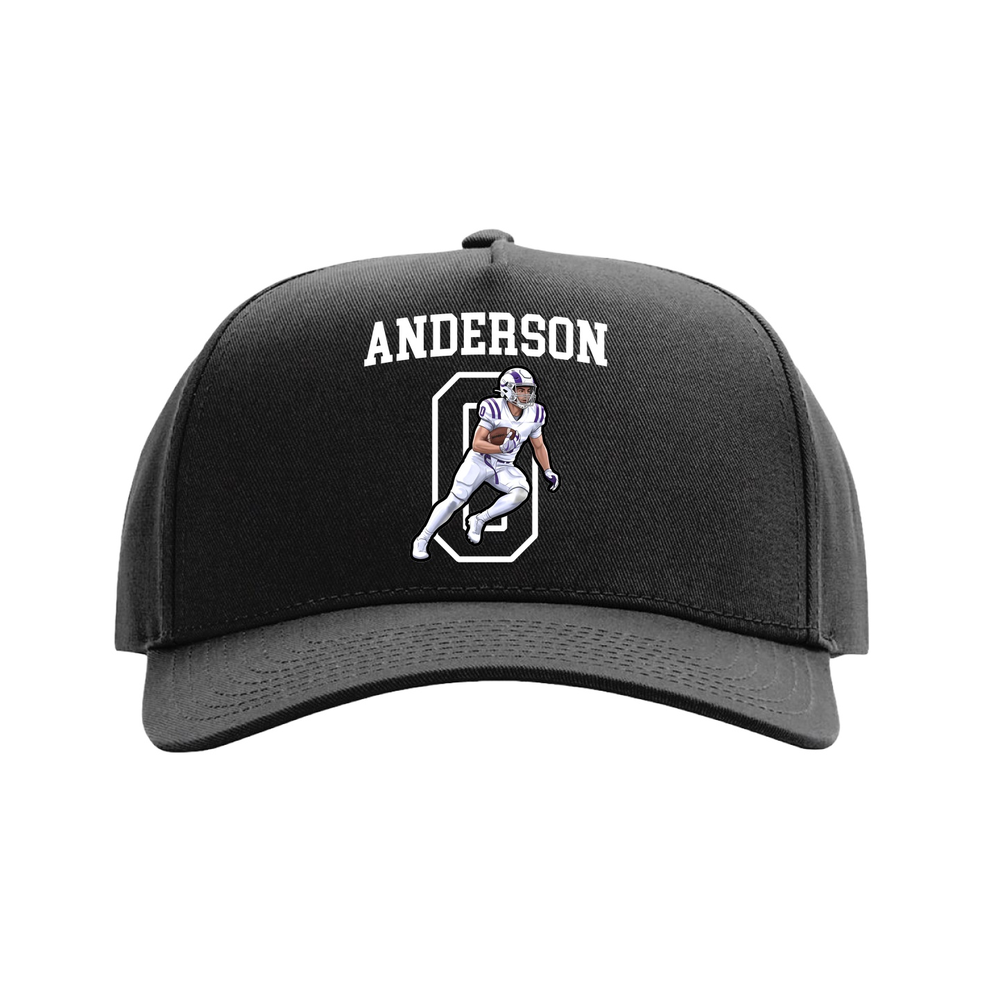 Full Fabric Five-Panel Champ Cap — Shirsey in Black