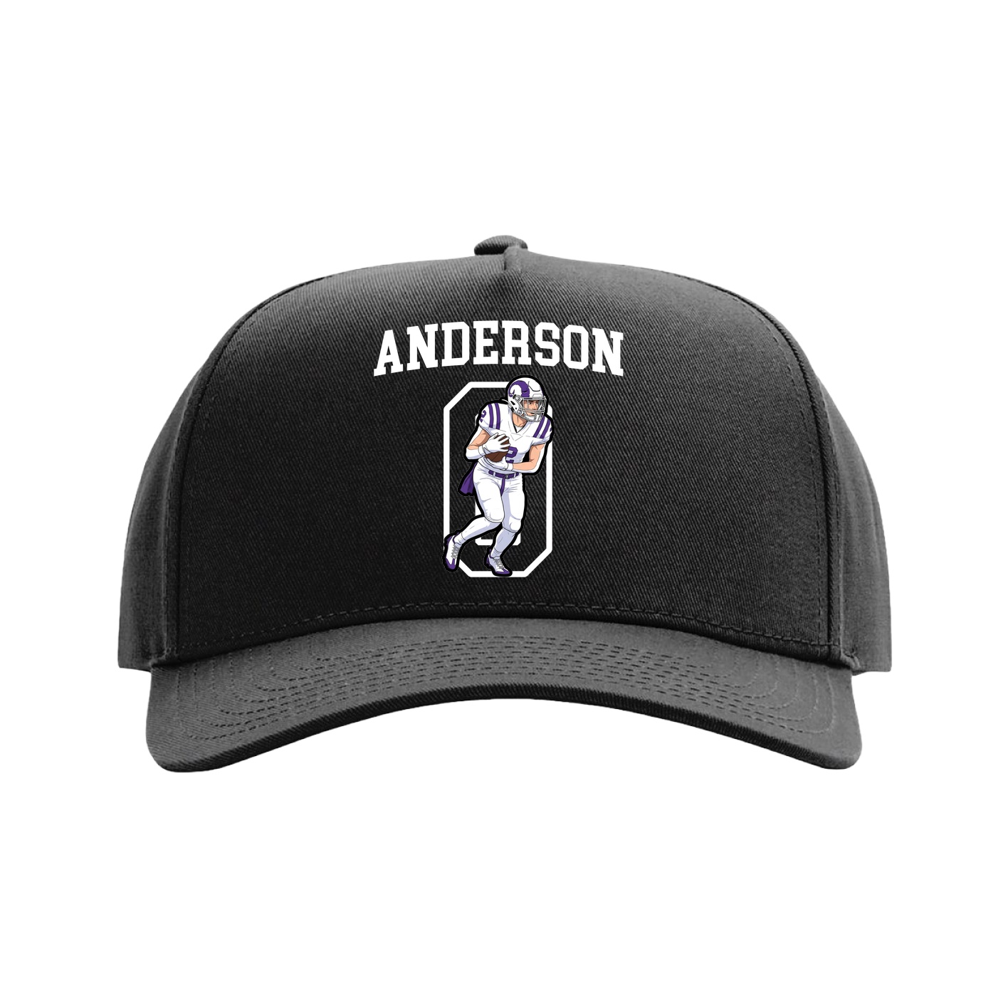 Full Fabric Five-Panel Champ Cap — Shirsey in Black