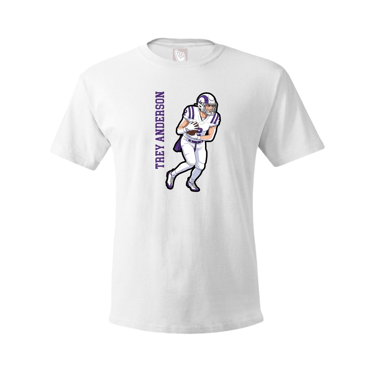 Tee — Name Vertical in White
