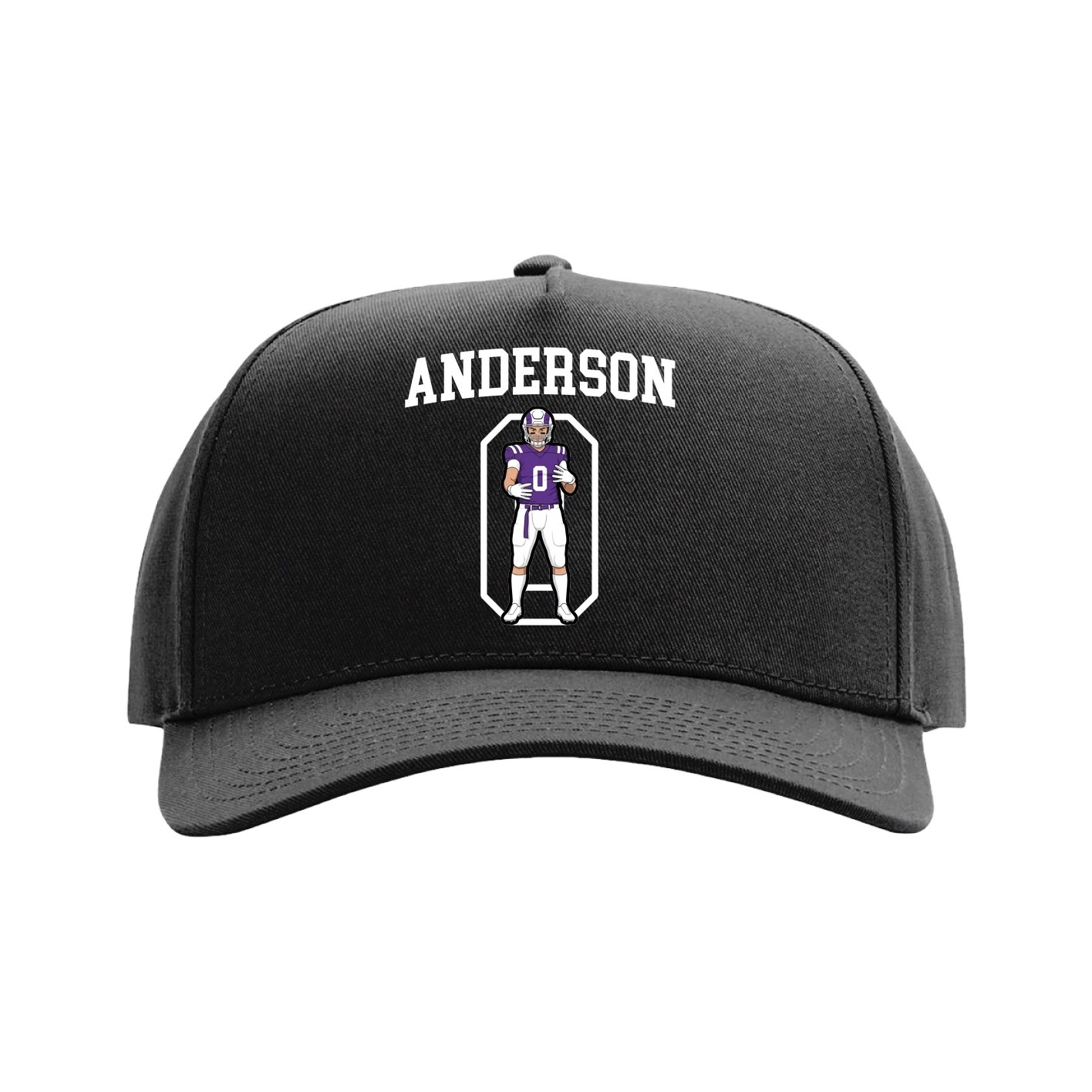 Full Fabric Five-Panel Champ Cap — Shirsey in Black