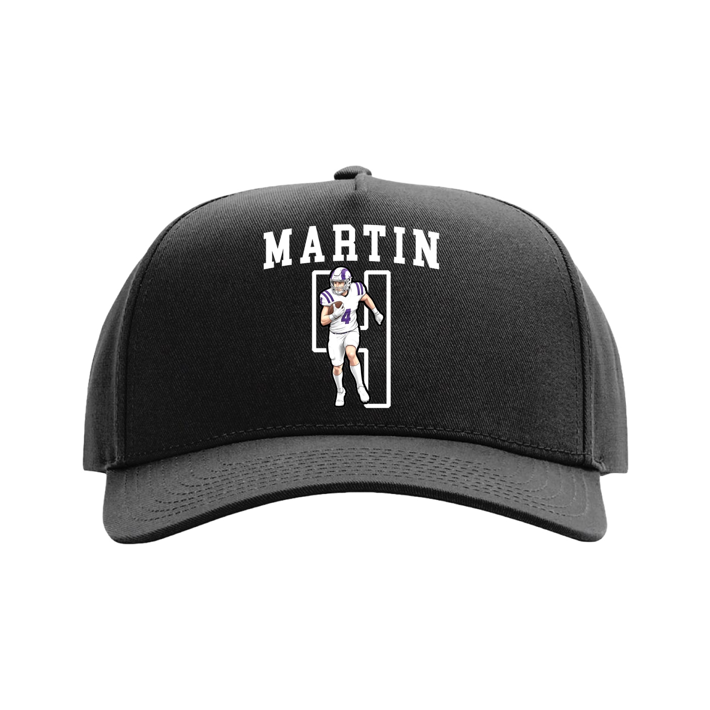 Full Fabric Five-Panel Champ Cap — Shirsey in Black