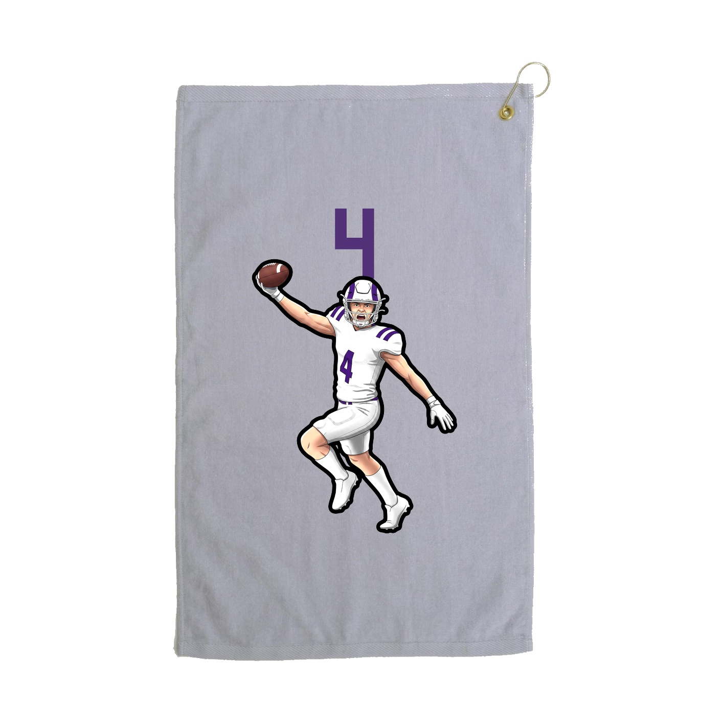 Golf Towel — Number Top in Grey