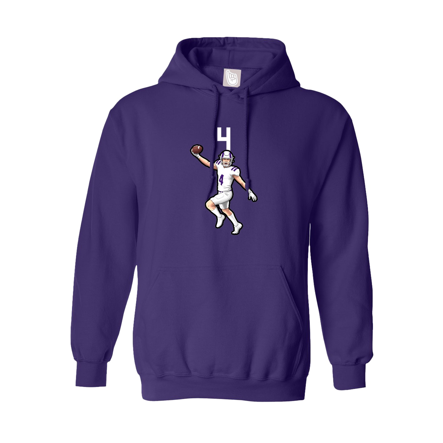 Hoodie — Number Top in Purple