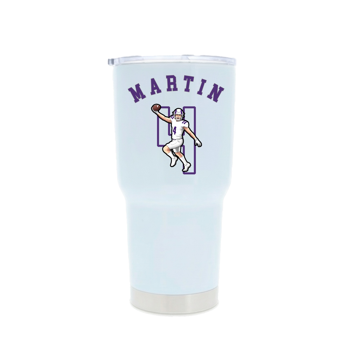 30oz Stainless Steel Tumbler — Shirsey Arch in White