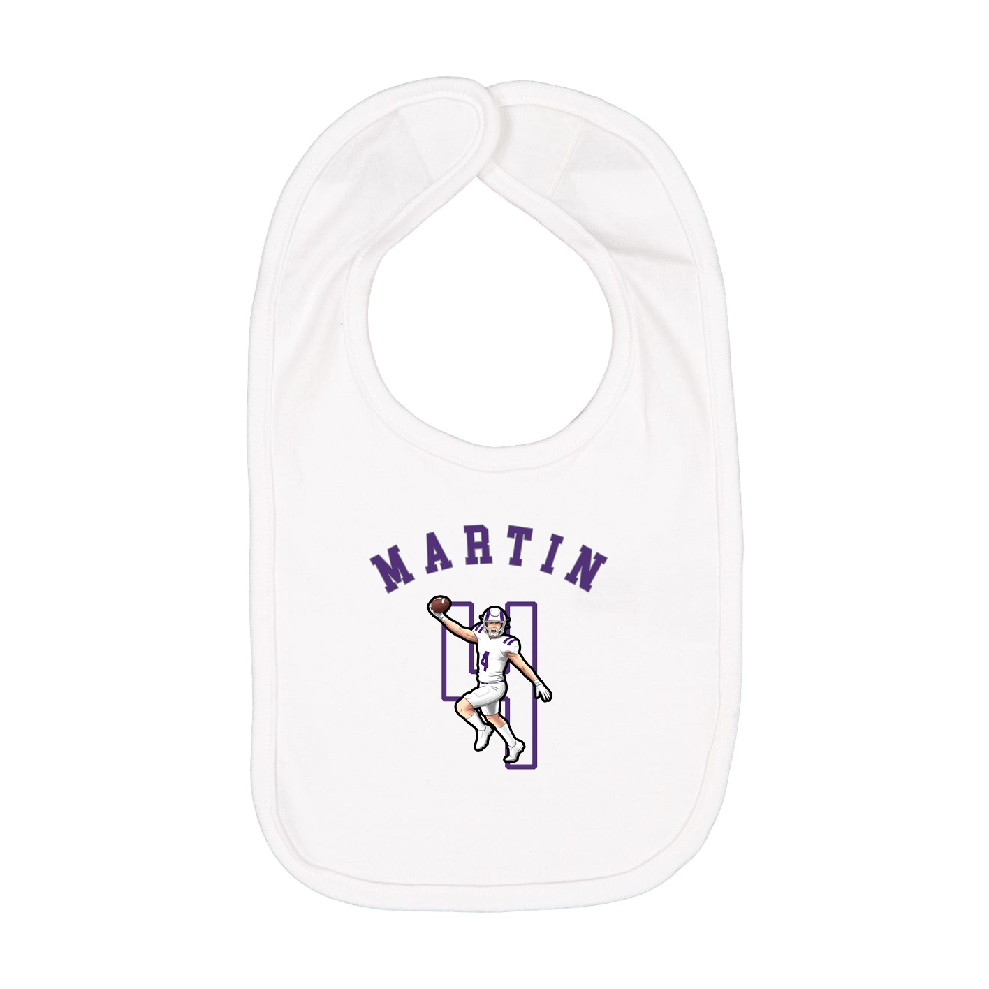 Infant Bib — Shirsey Arch in White
