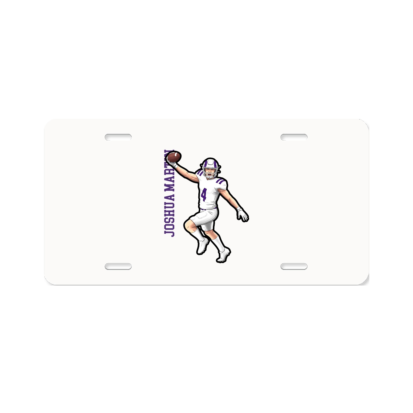 License Plate — Name Vertical in Classic
