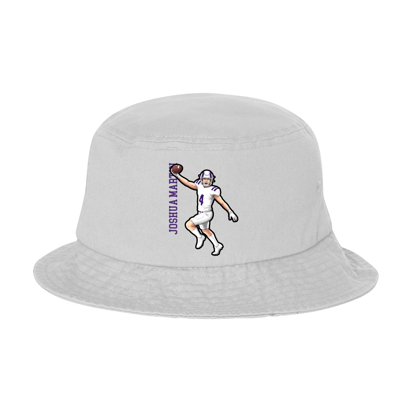 Bucket Cap — Name Vertical in White