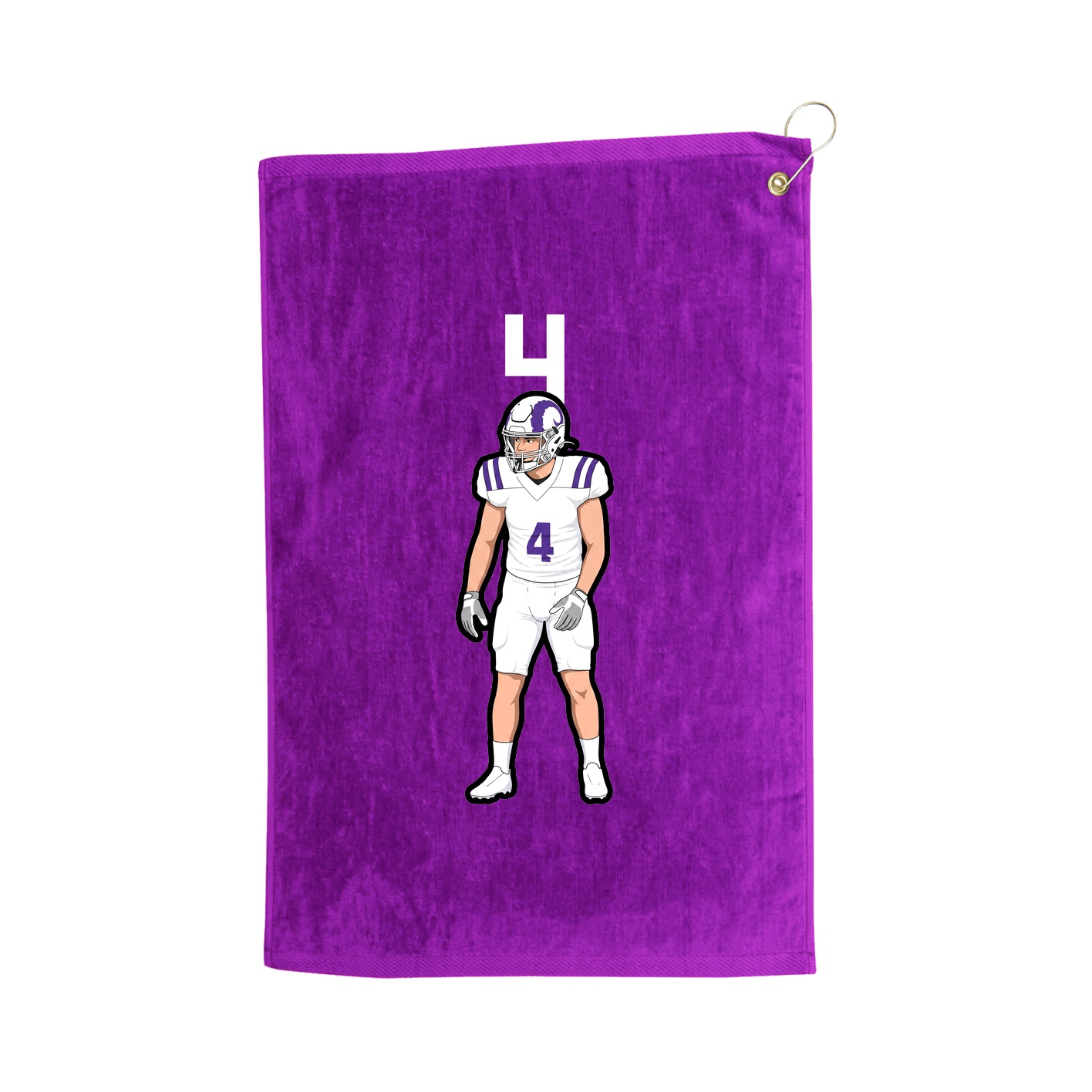 Golf Towel — Number Top in Purple