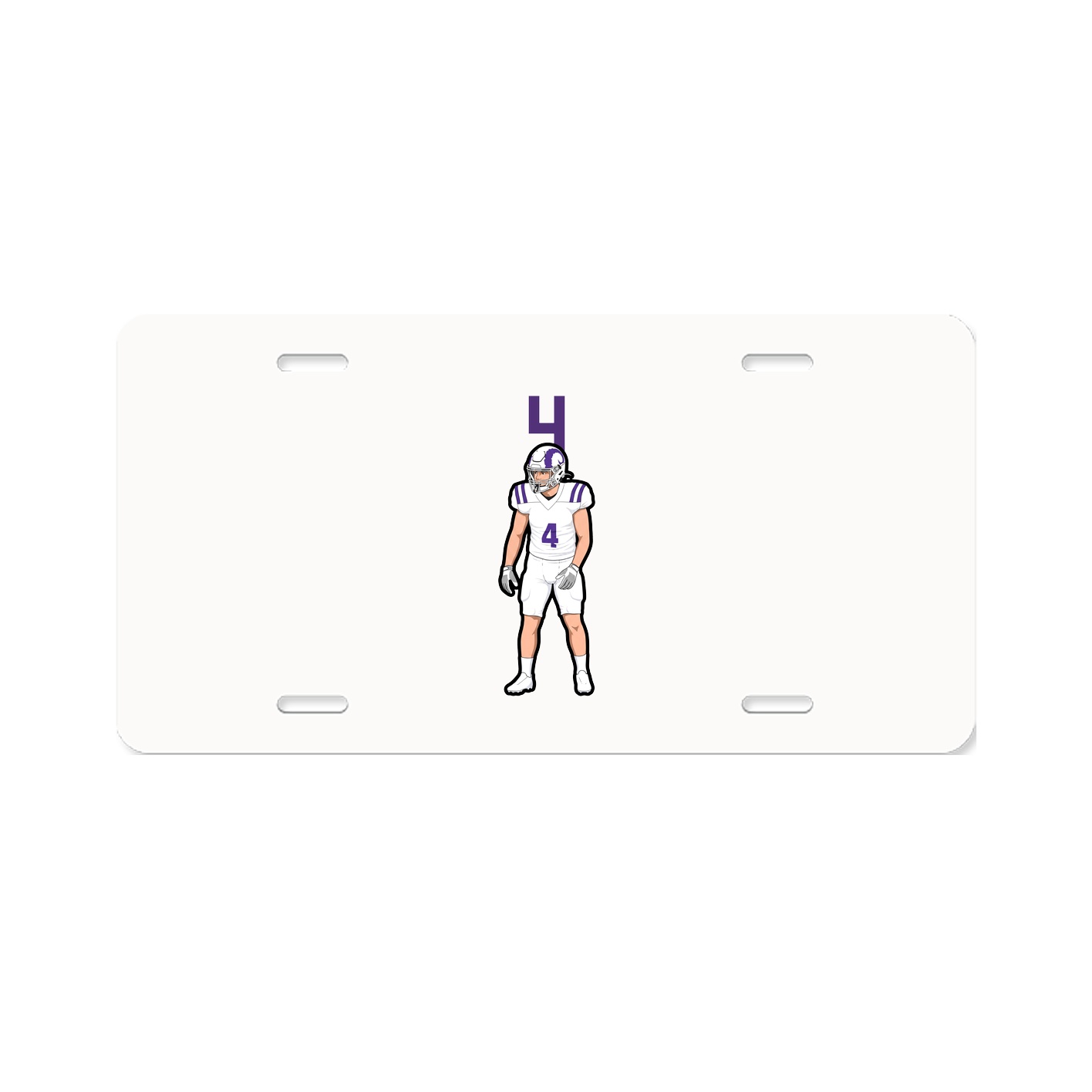 License Plate — Number Top in Classic