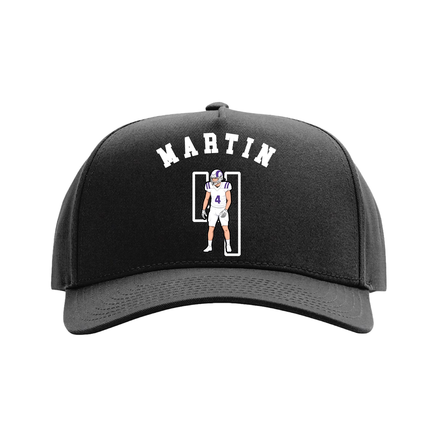 Full Fabric Five-Panel Champ Cap — Shirsey Arch in Black