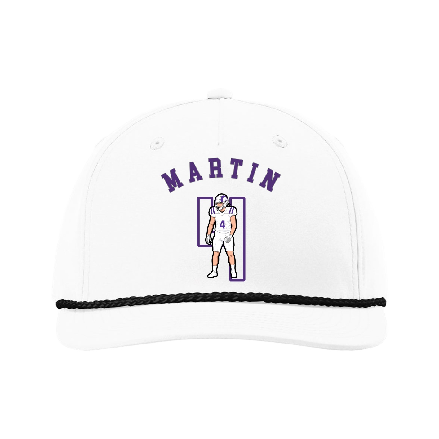 Five-Panel Classic Rope Cap — Shirsey Arch in White