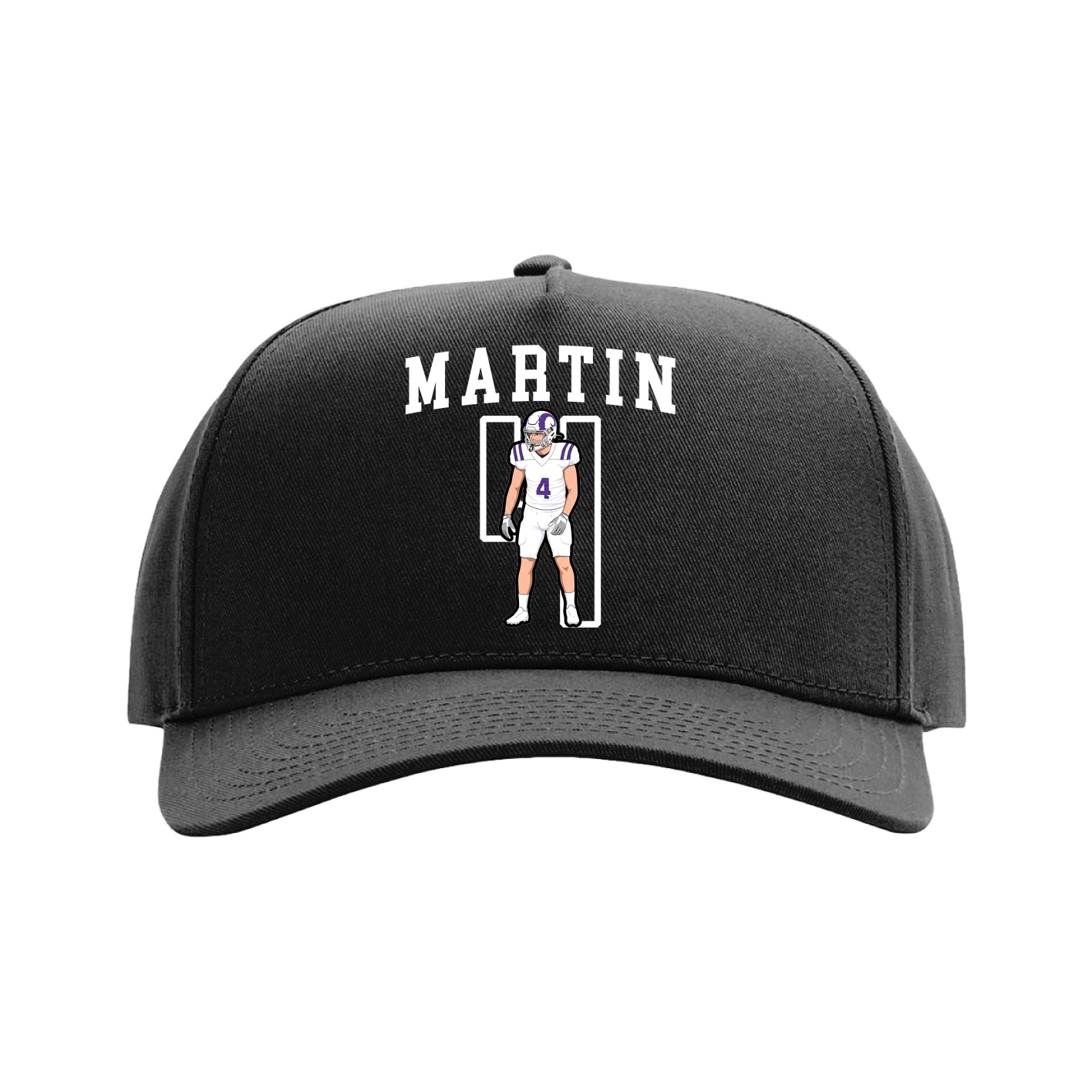 Full Fabric Five-Panel Champ Cap — Shirsey in Black