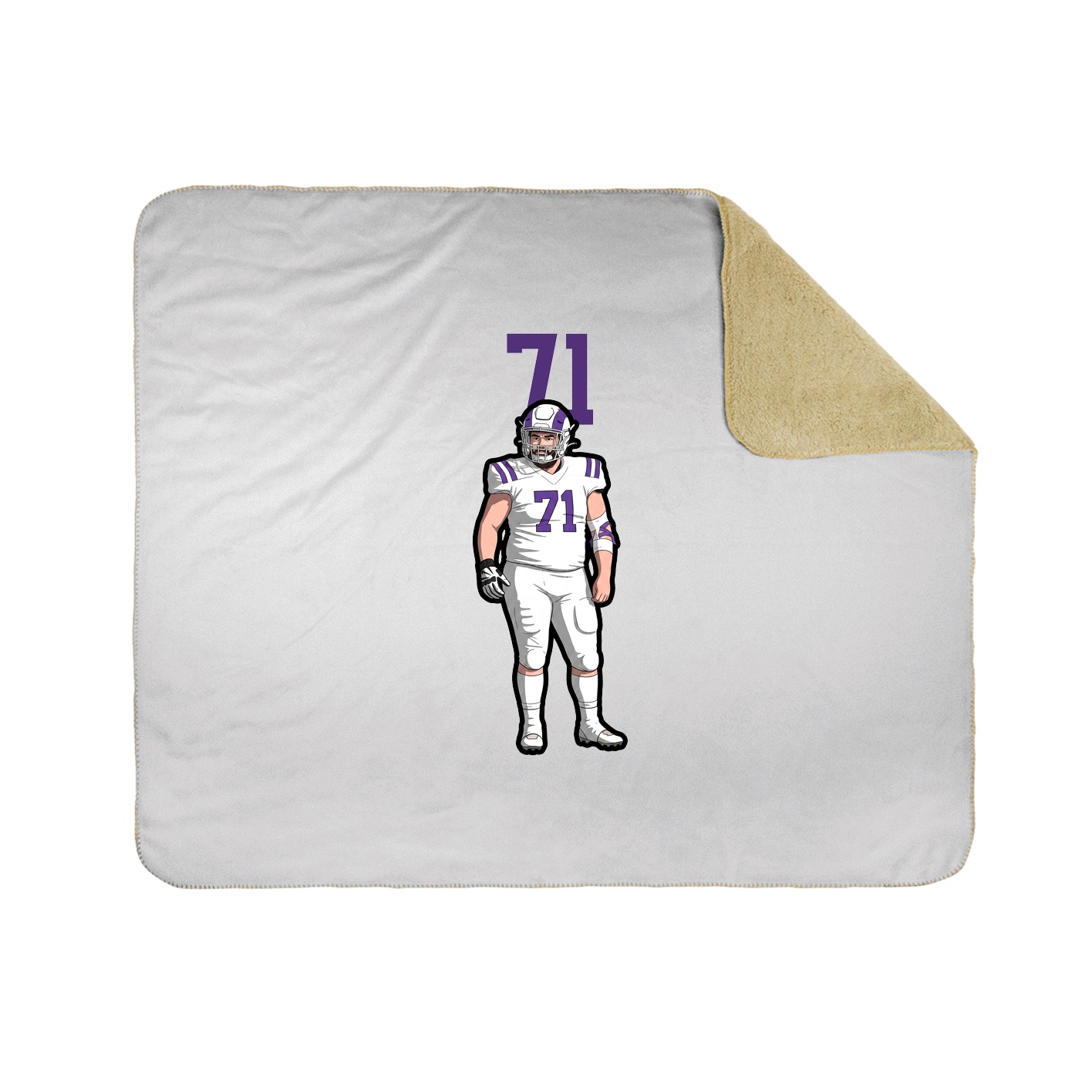 Throw Blanket — Number Top in White