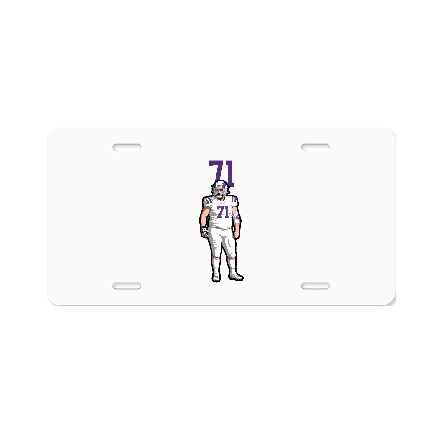 License Plate — Number Top in Classic