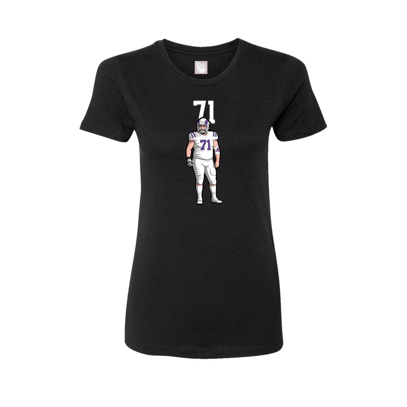 Womens Tee — Number Top in Black