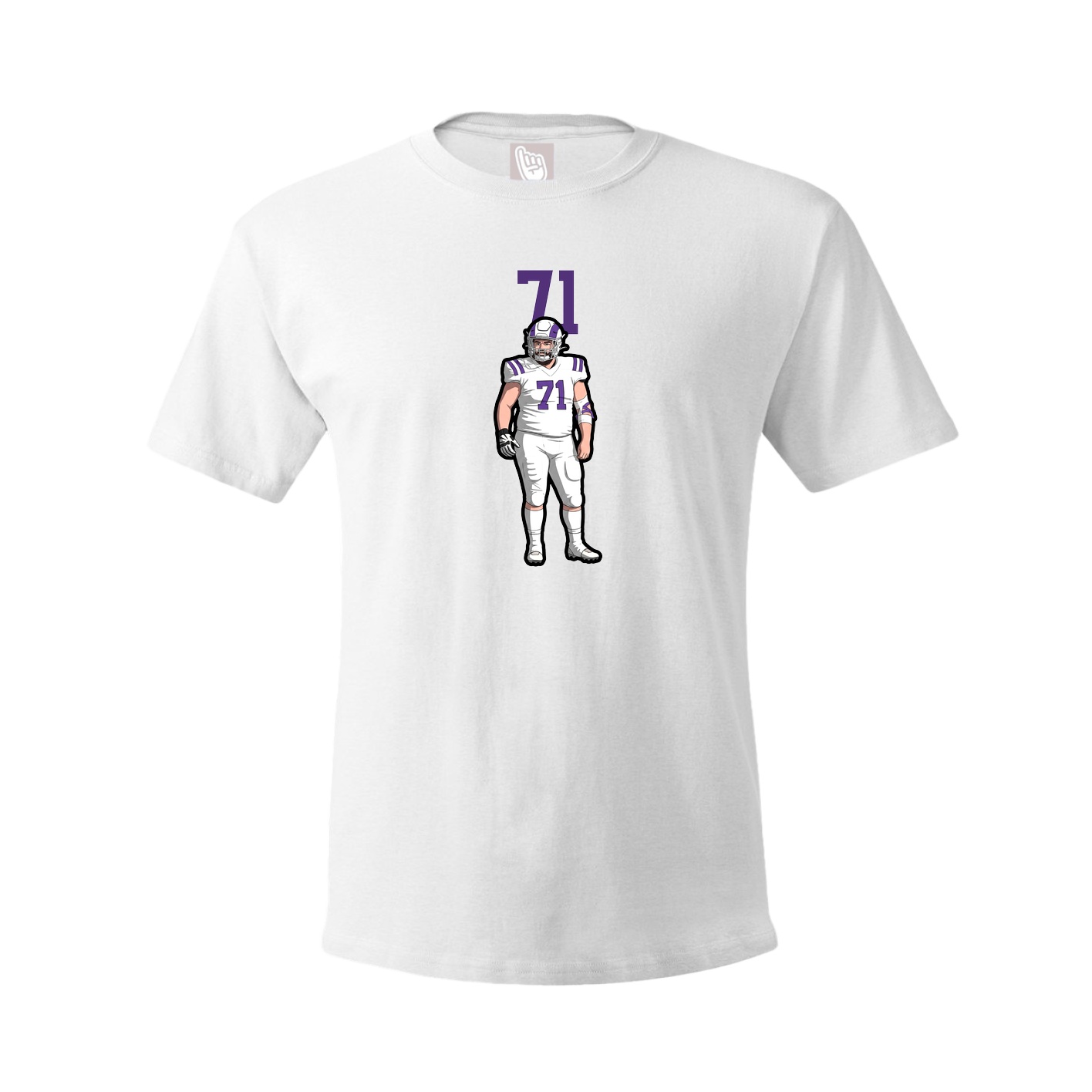 Youth Tee — Number Top in White