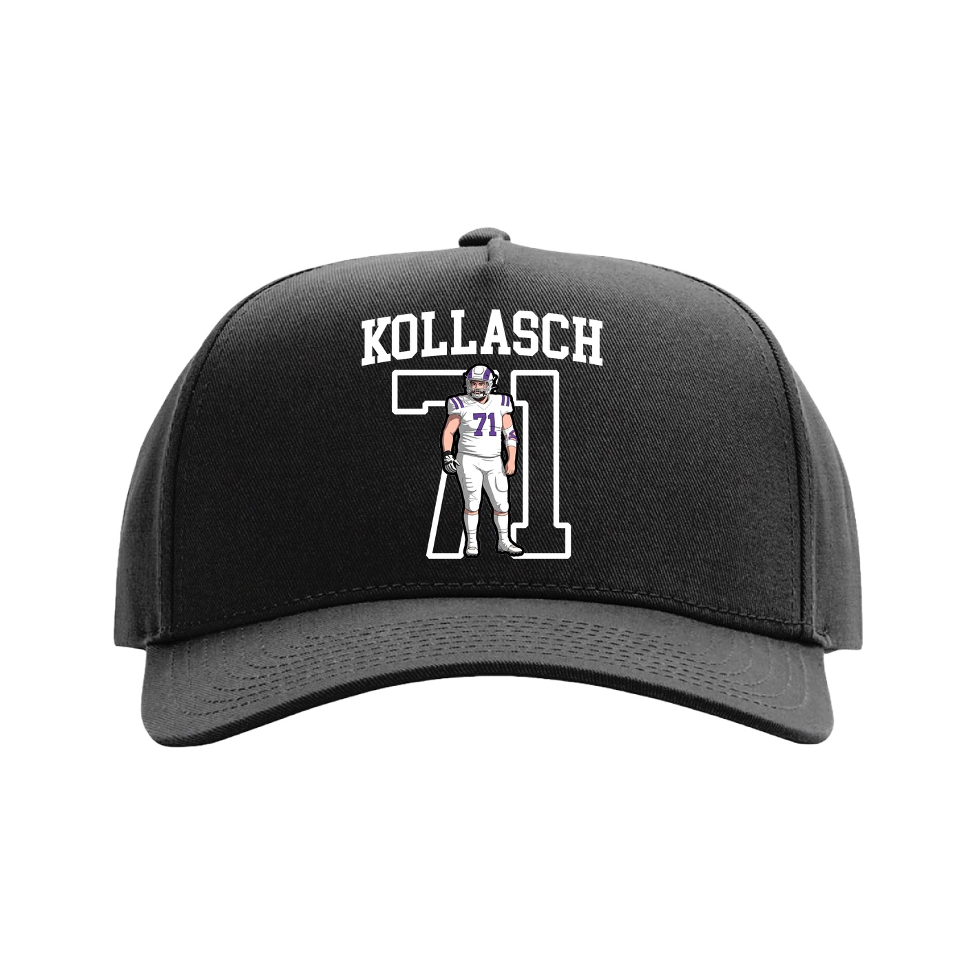 Full Fabric Five-Panel Champ Cap — Shirsey in Black