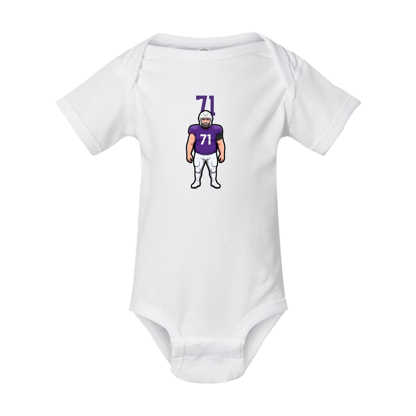 Baby Onesie — Number Top in White