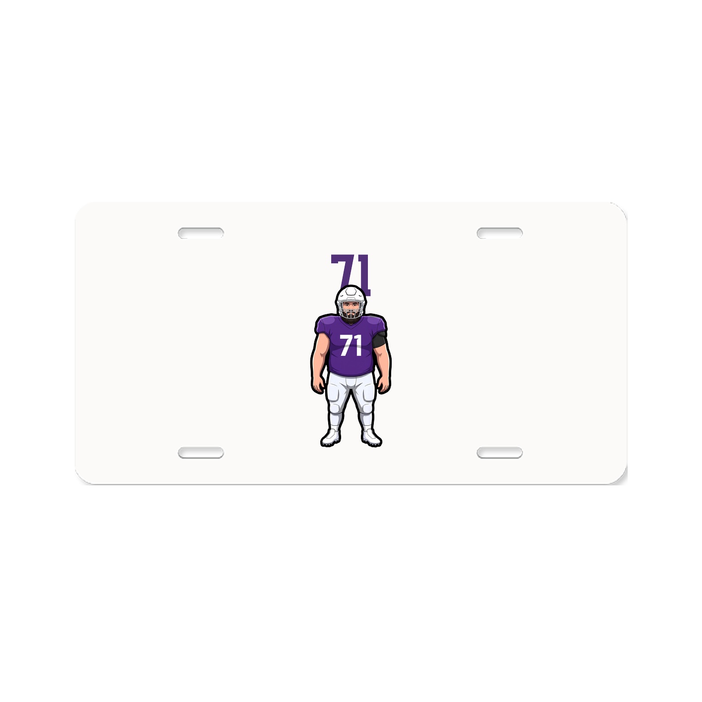 License Plate — Number Top in Classic