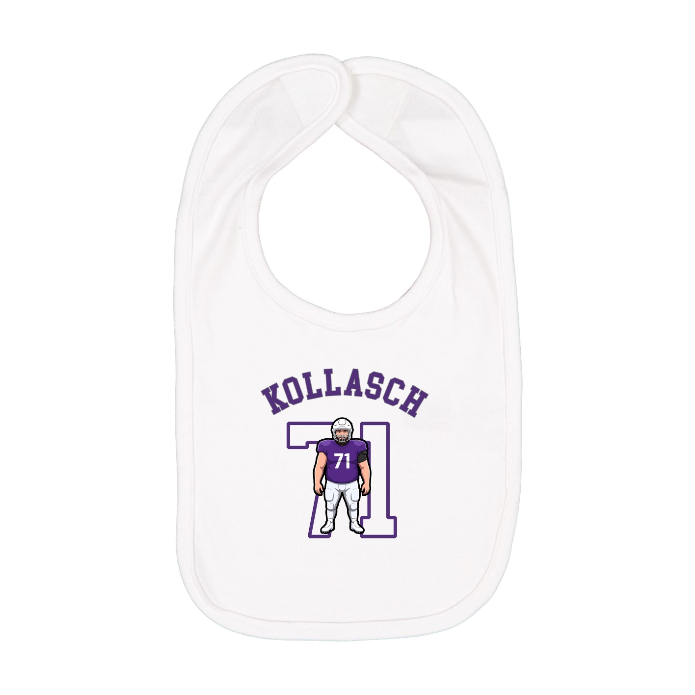 Infant Bib — Shirsey Arch in White