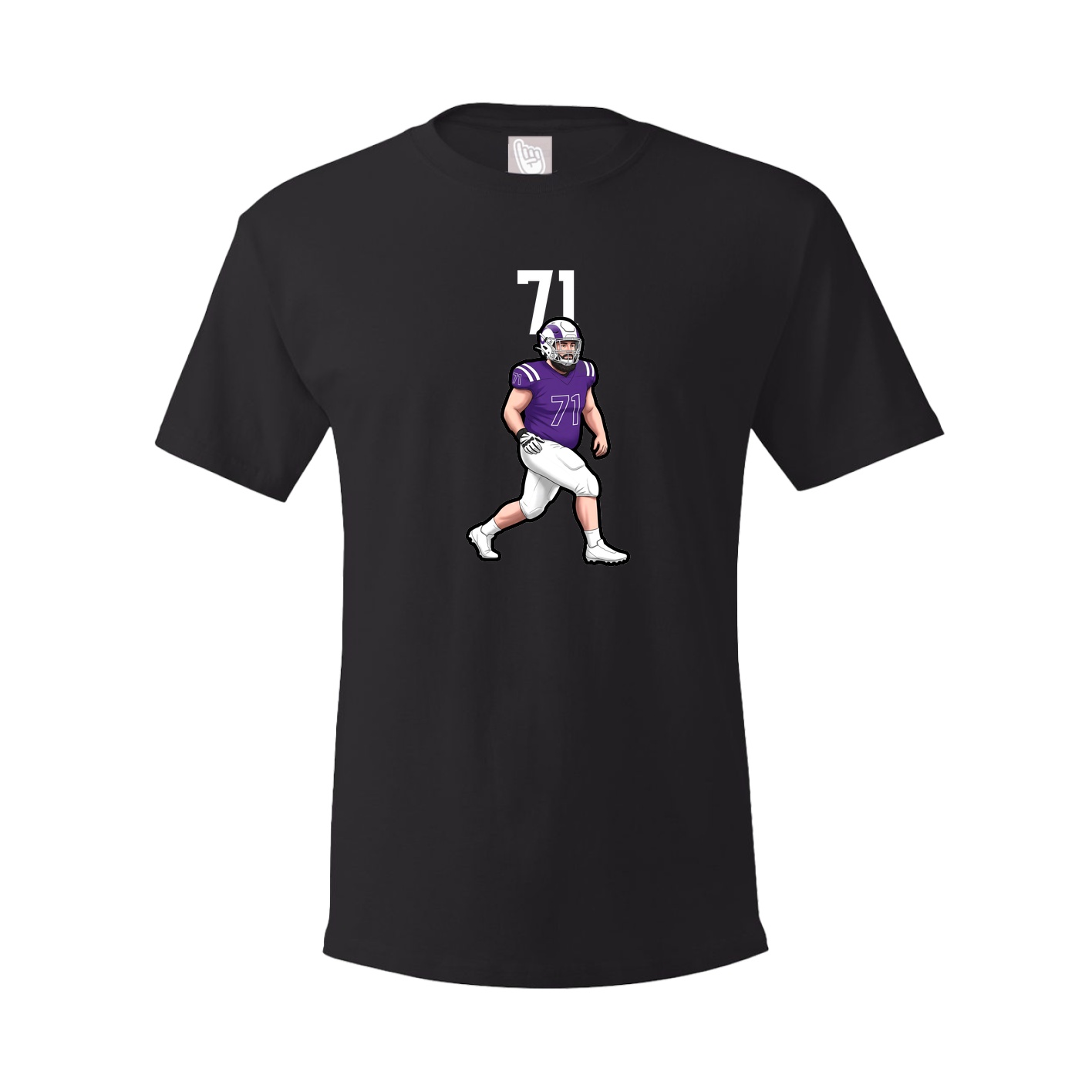 Youth Tee — Number Top in Black