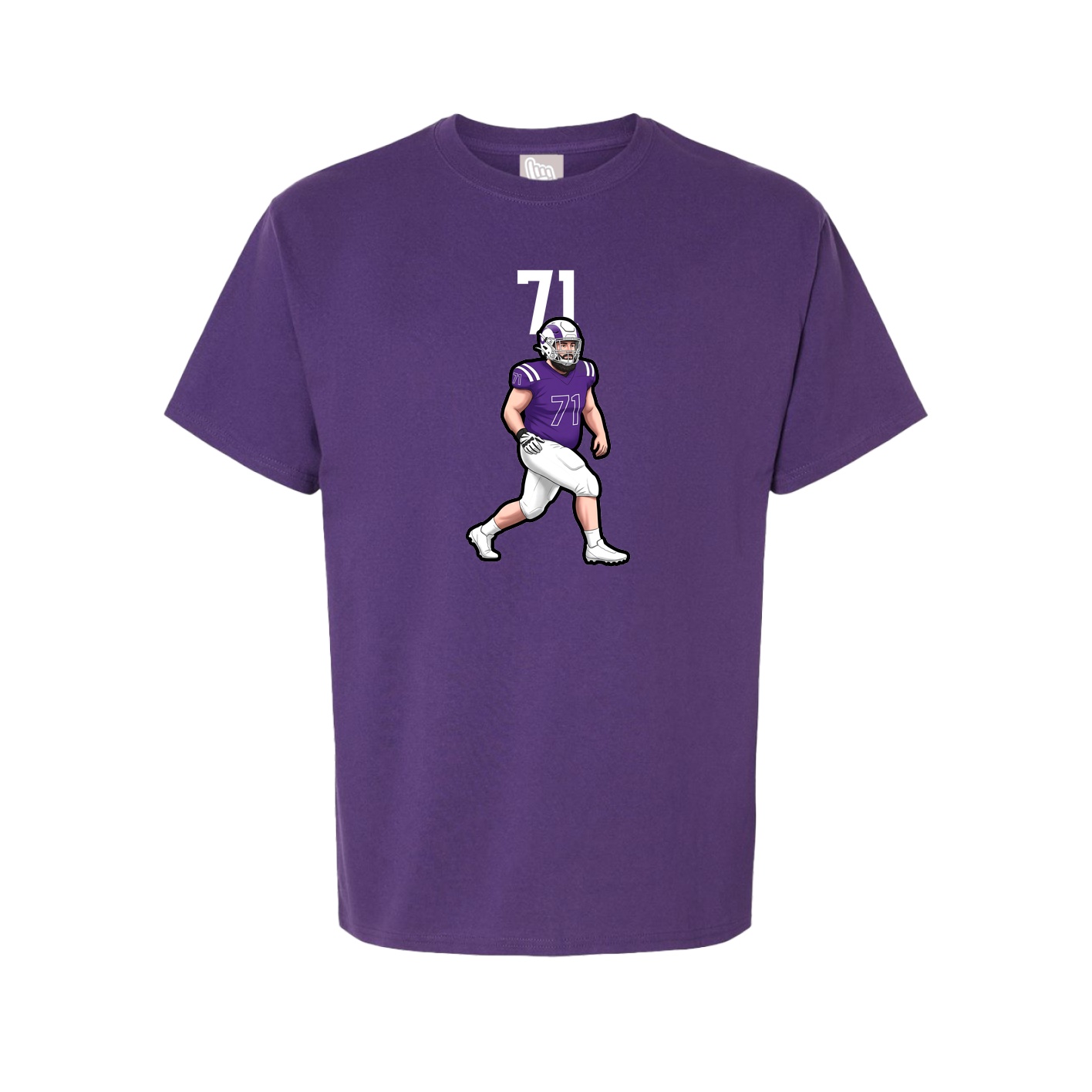 Youth Tee — Number Top in Purple