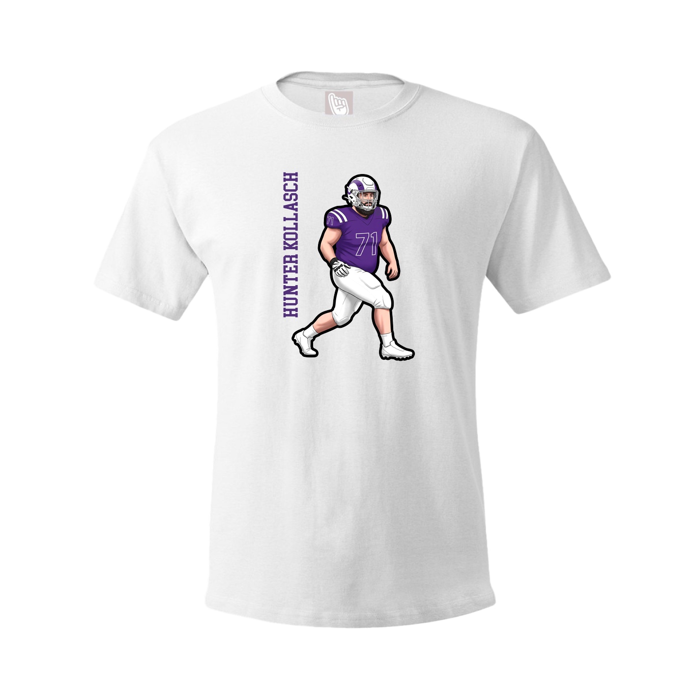 Tee — Name Vertical in White