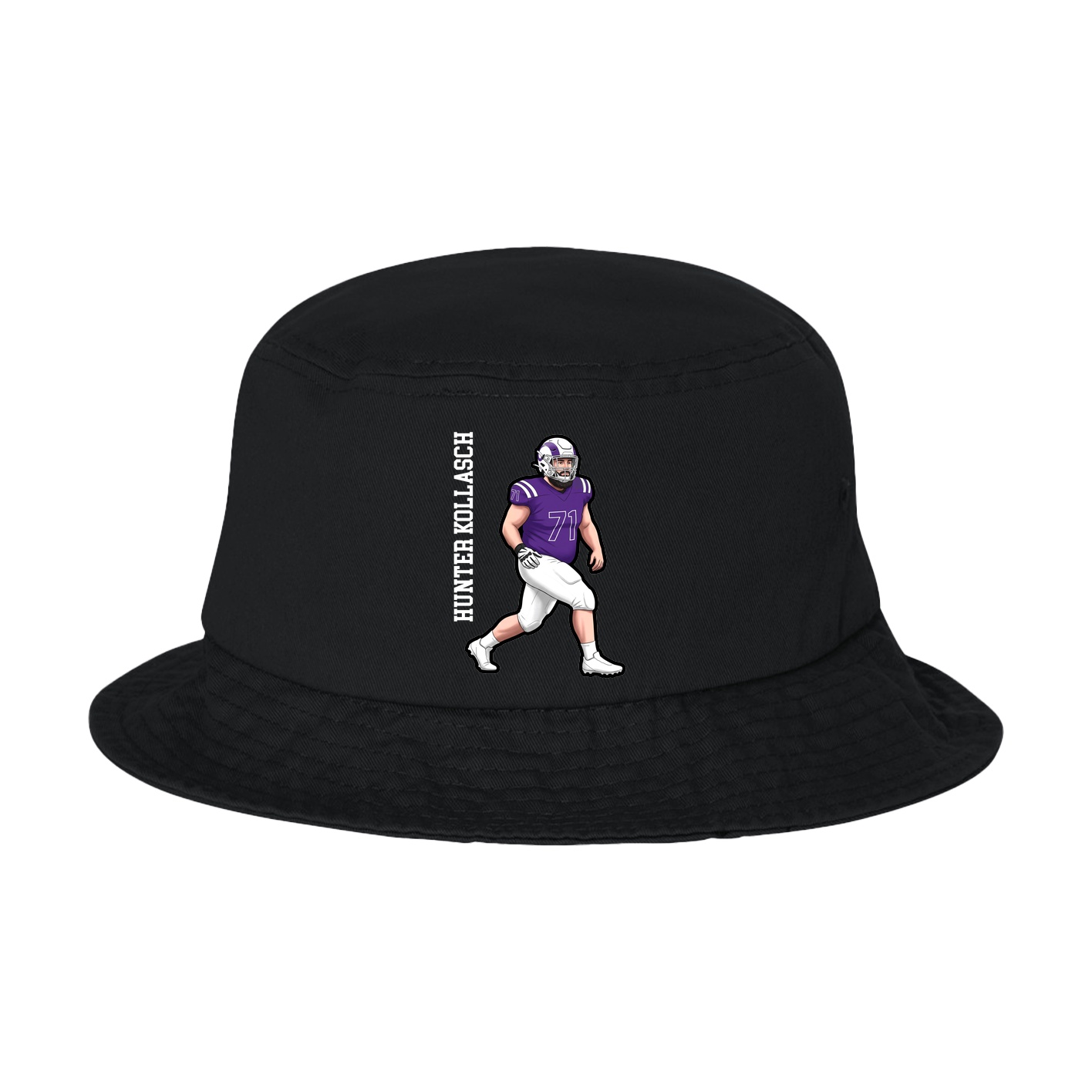 Bucket Cap — Name Vertical in Black