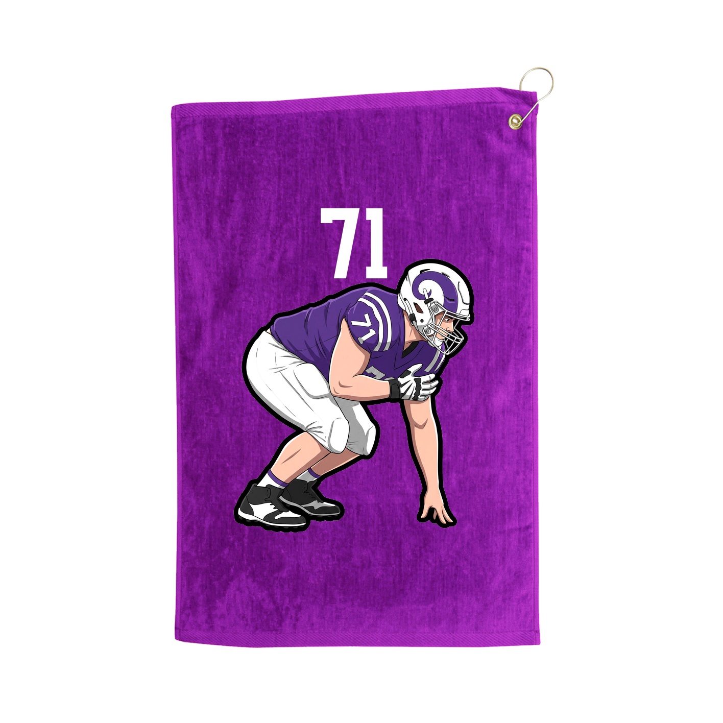 Golf Towel — Number Top in Purple
