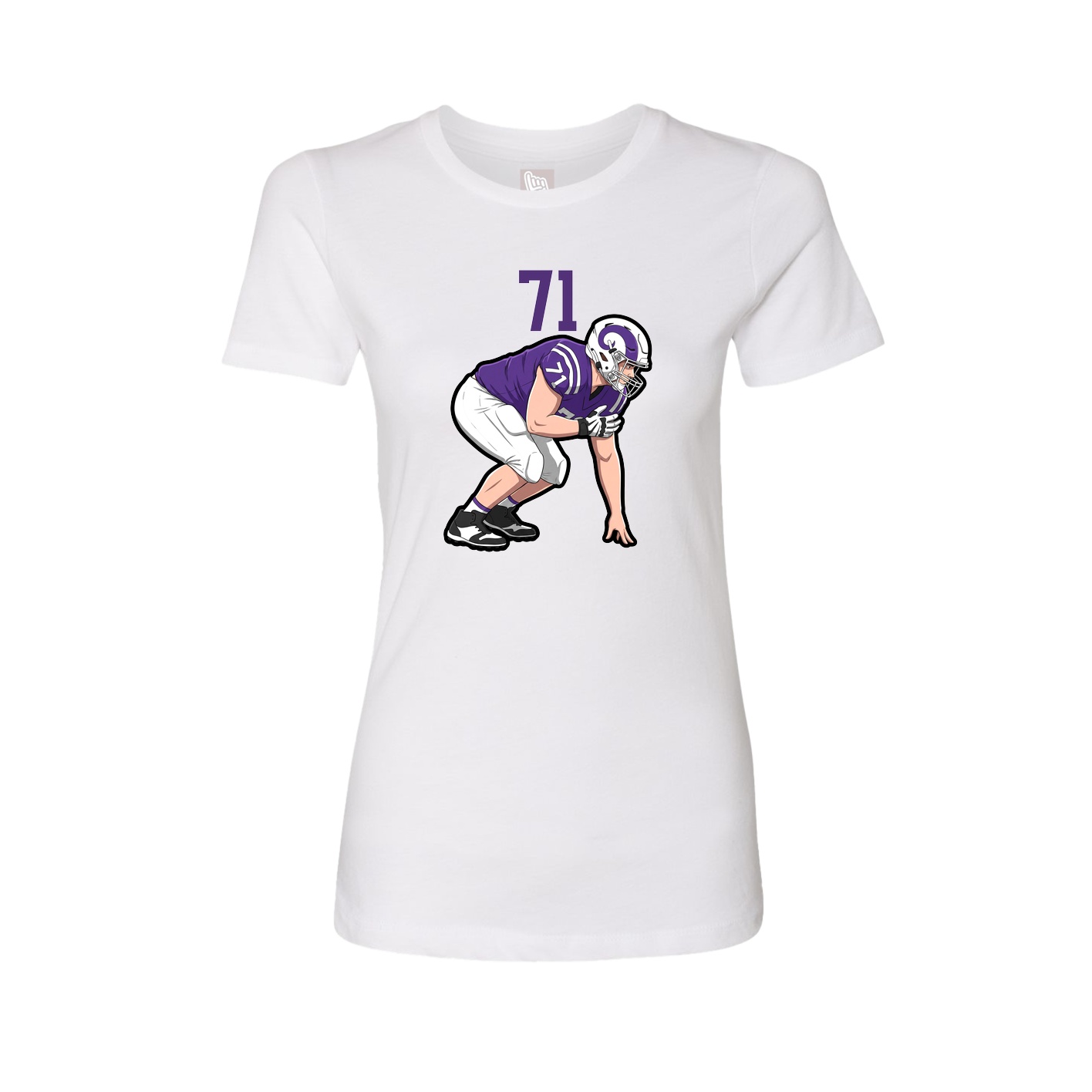 Womens Tee — Number Top in White