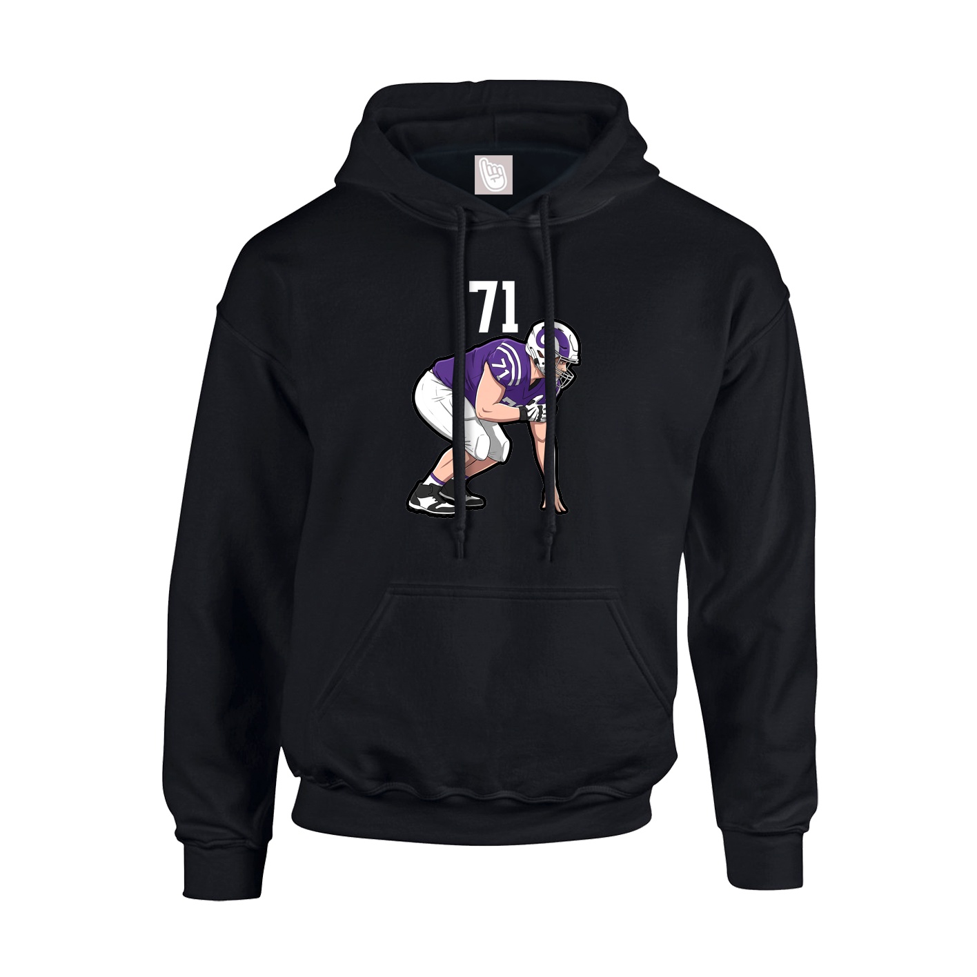 Hoodie — Number Top in Black