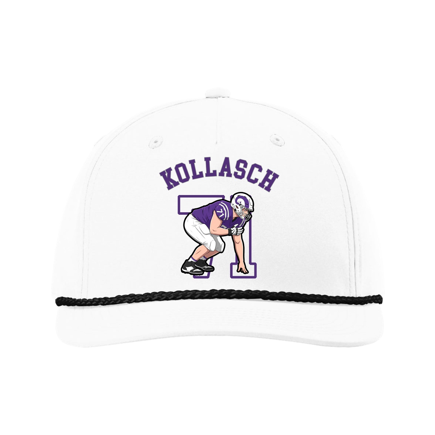 Five-Panel Classic Rope Cap — Shirsey Arch in White