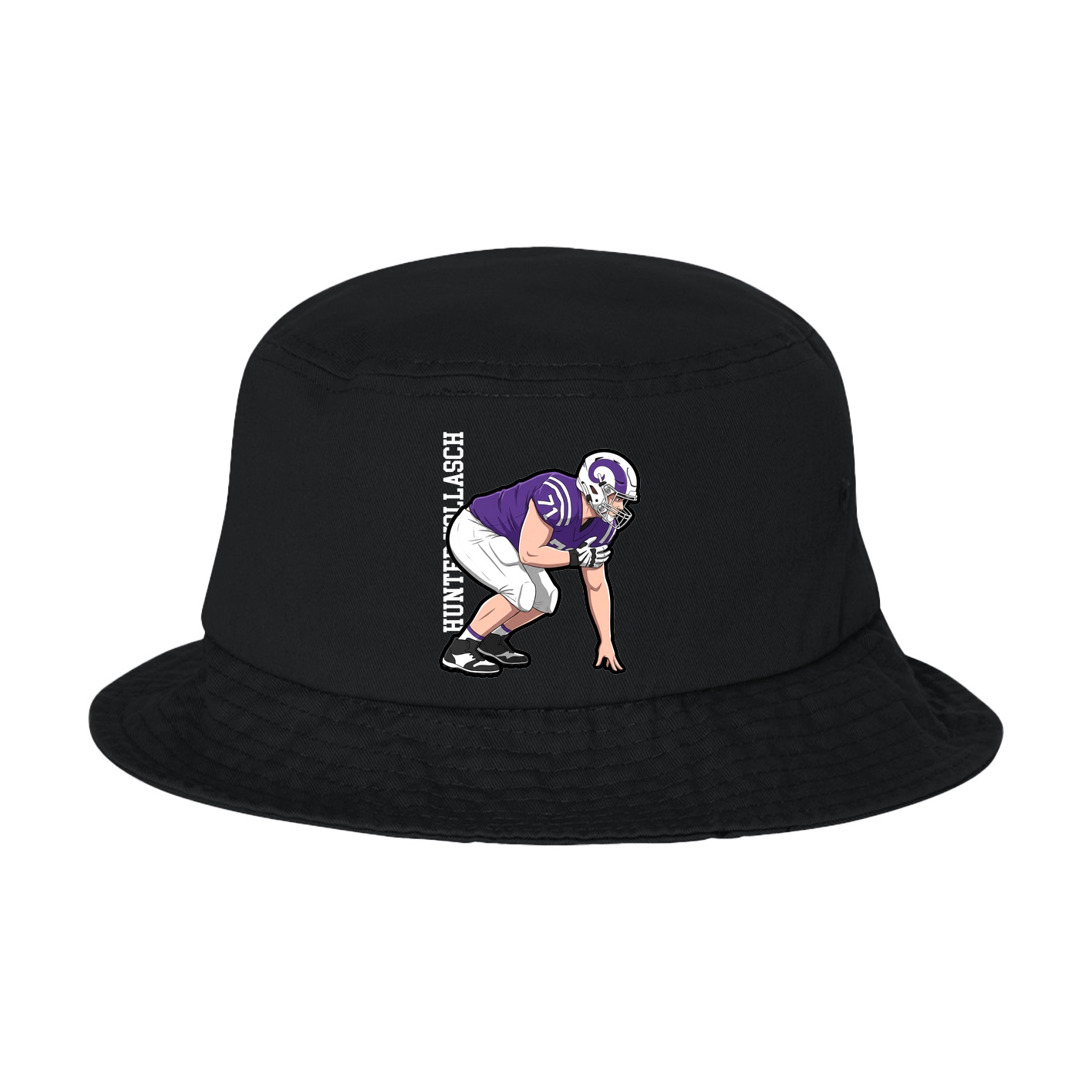 Bucket Cap — Name Vertical in Black