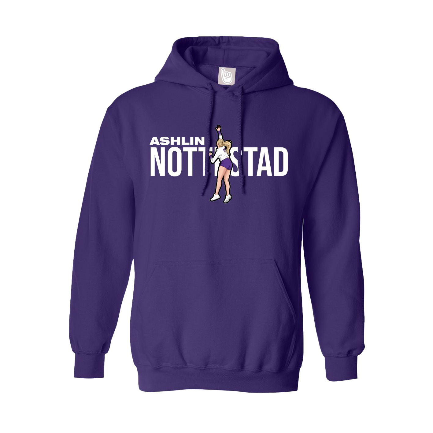 Youth Hoodie — Player Name in Purple
