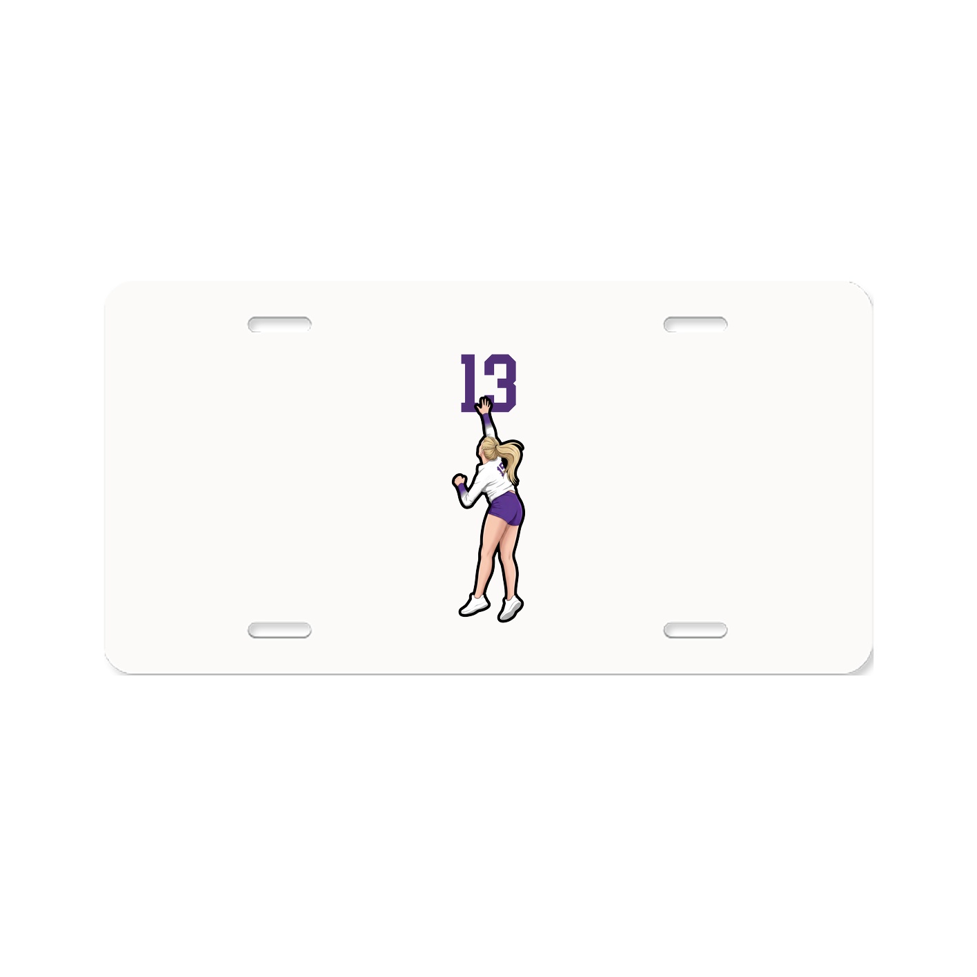 License Plate — Number Top in Classic