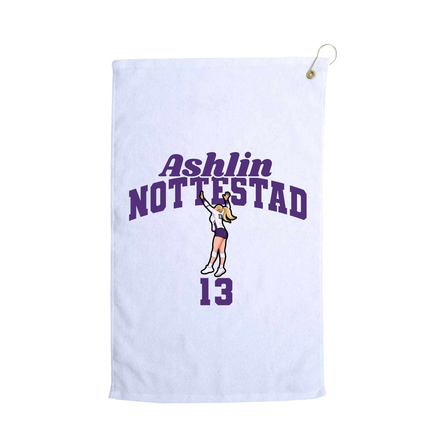 Golf Towel — Signature Arch in White