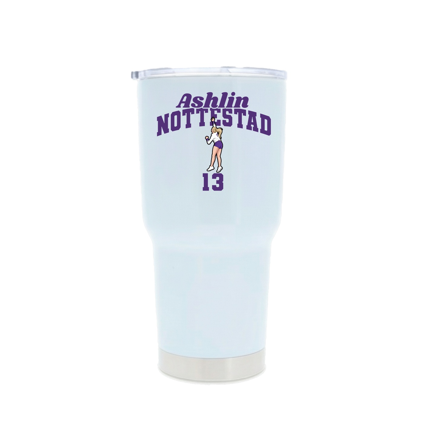 30oz Stainless Steel Tumbler — Signature Arch in White