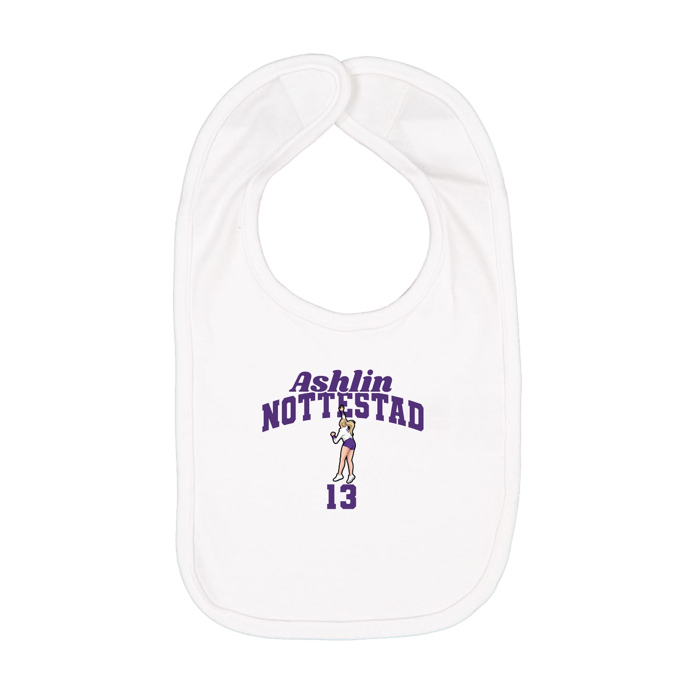 Infant Bib — Signature Arch in White