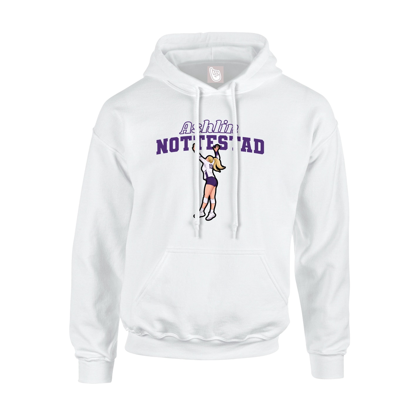 Hoodie — Name Arch in White